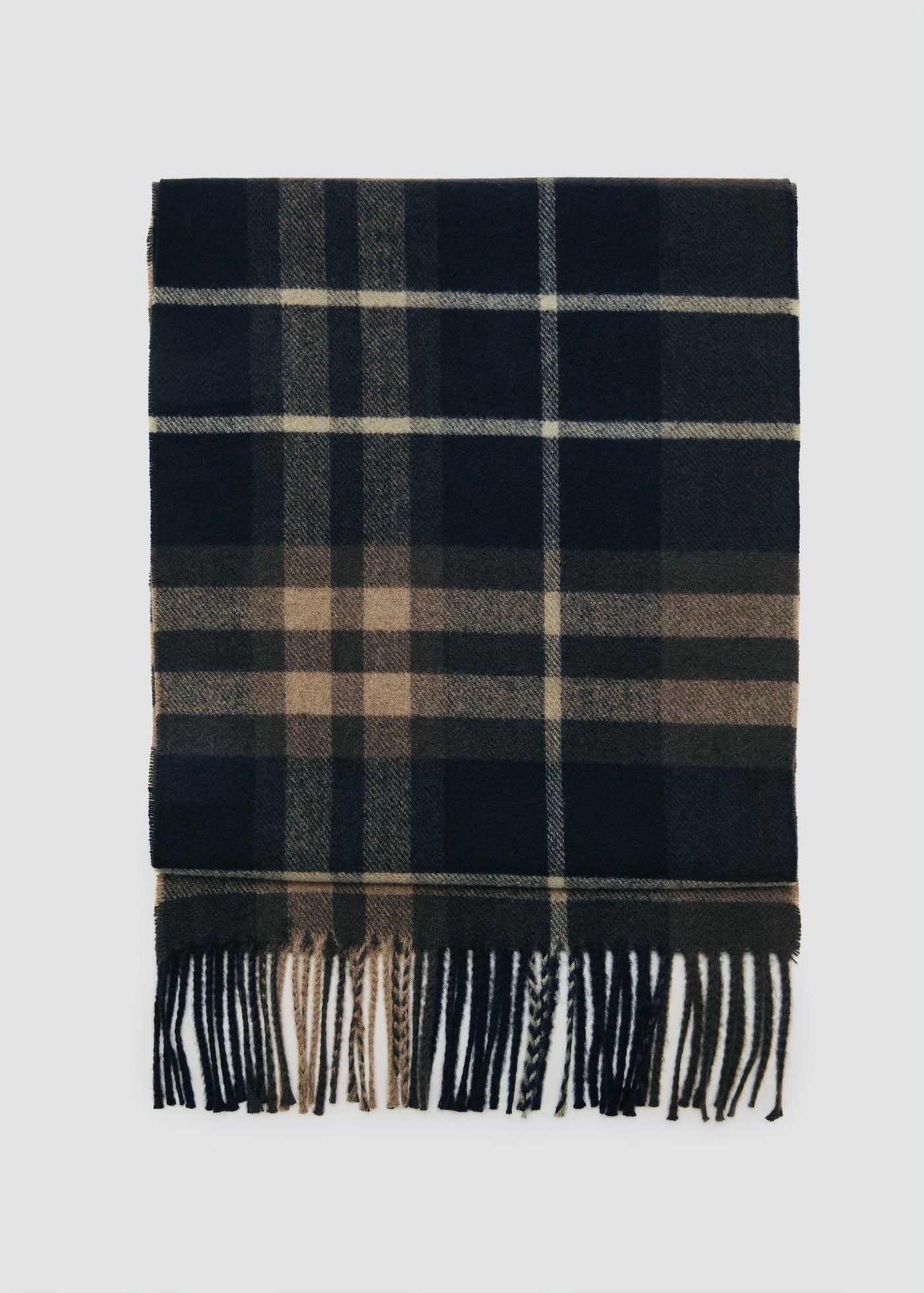 ÉCHARPE CARREAUX ÉCOSSAIS FRANGES