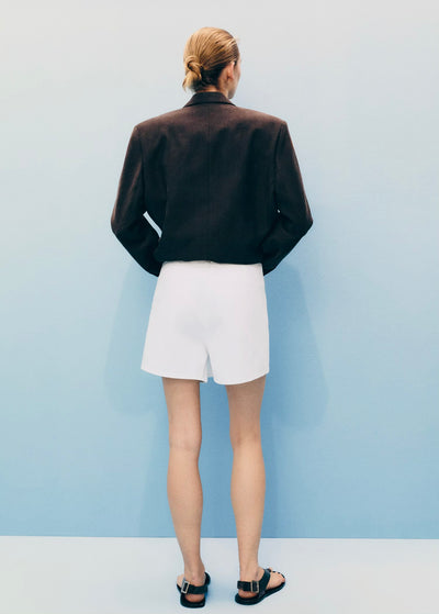 Jupe short en jean croisée