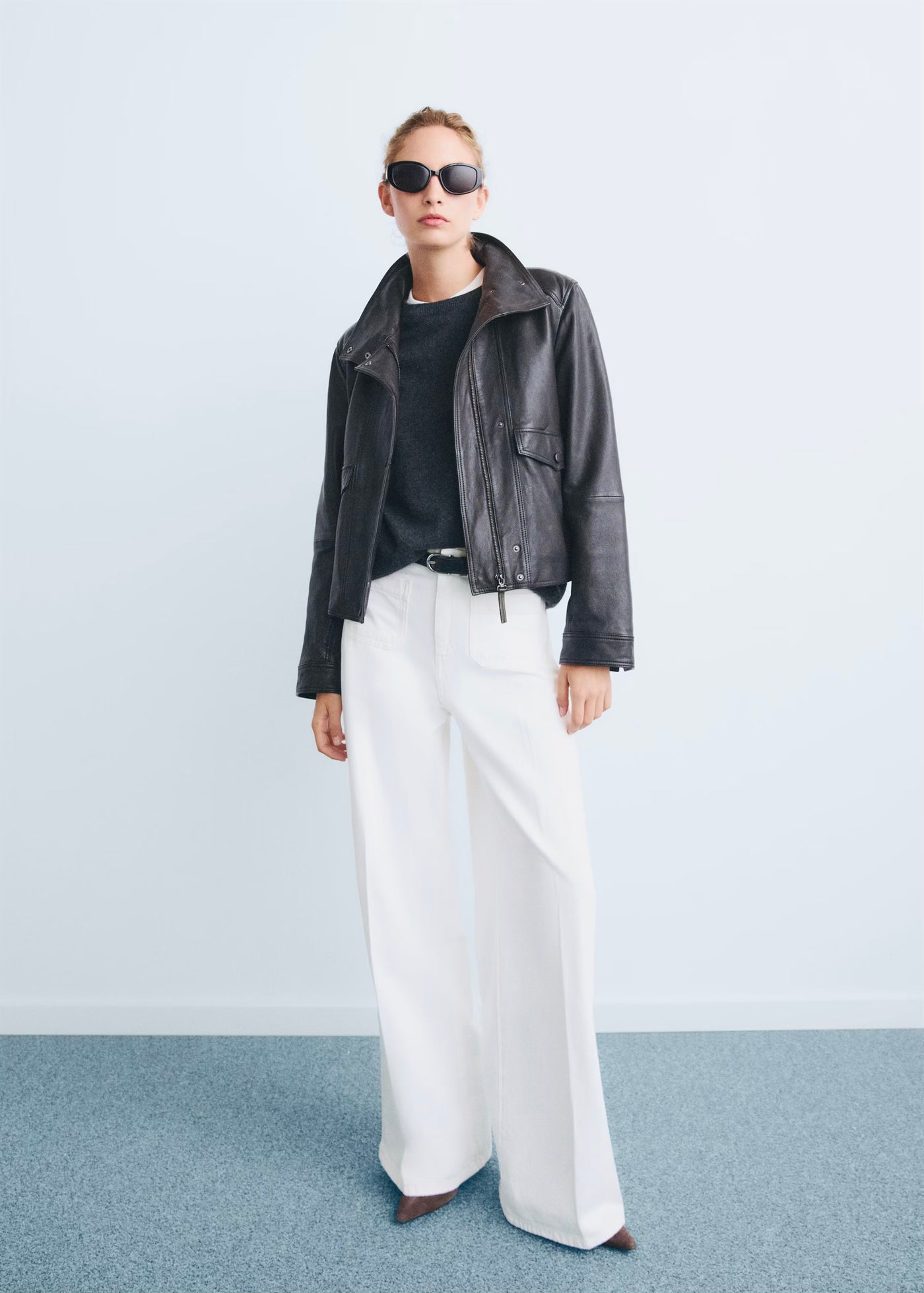 Jean Wideleg Poches Taille Haute