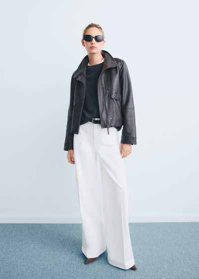 Jean Wideleg Poches Taille Haute