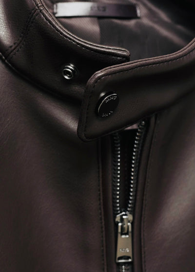 Blouson simili cuir à fermeture éclair