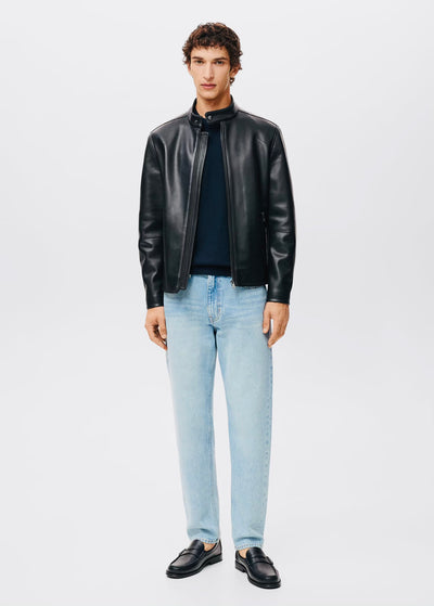 Blouson simili cuir à fermeture éclair