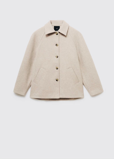 Manteau court col à revers