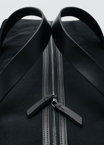 Sac bowling combiné cuir Mango