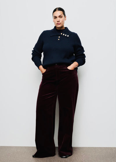 Jean Large en Velours Côtelé