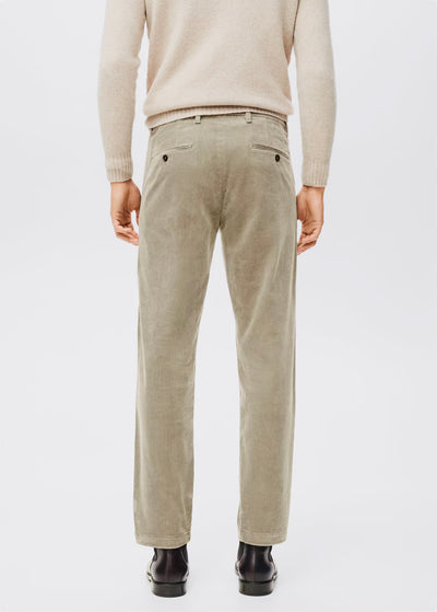 Pantalon Velours Côtelé Slim-Fit