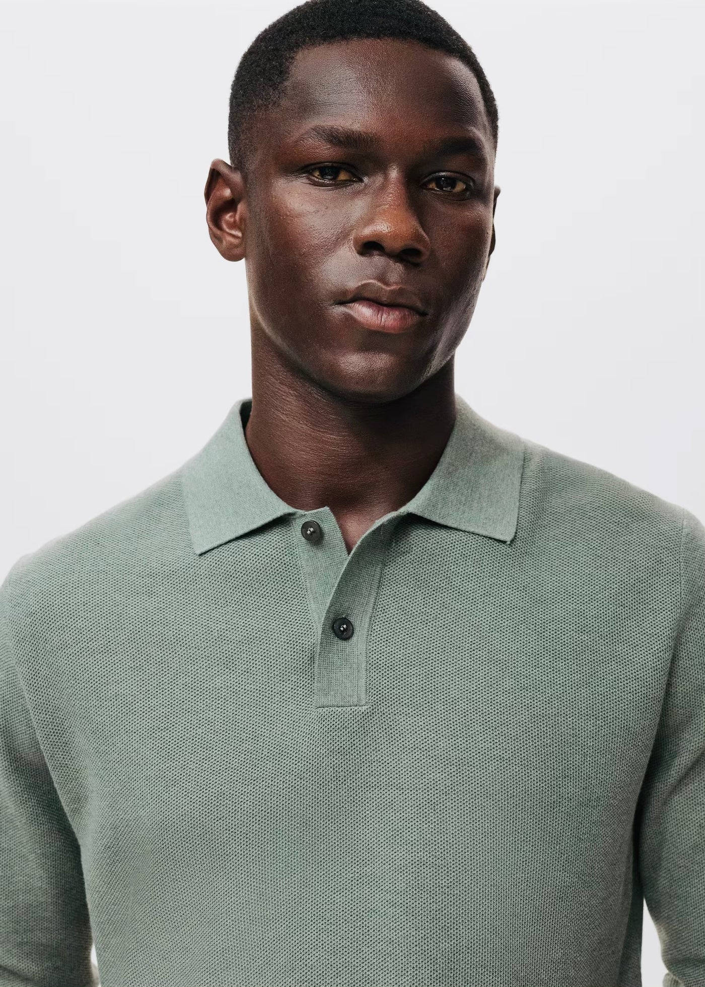 Pull over polo coton microstructure