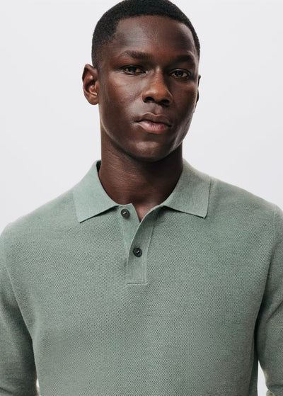 Pull over polo coton microstructure